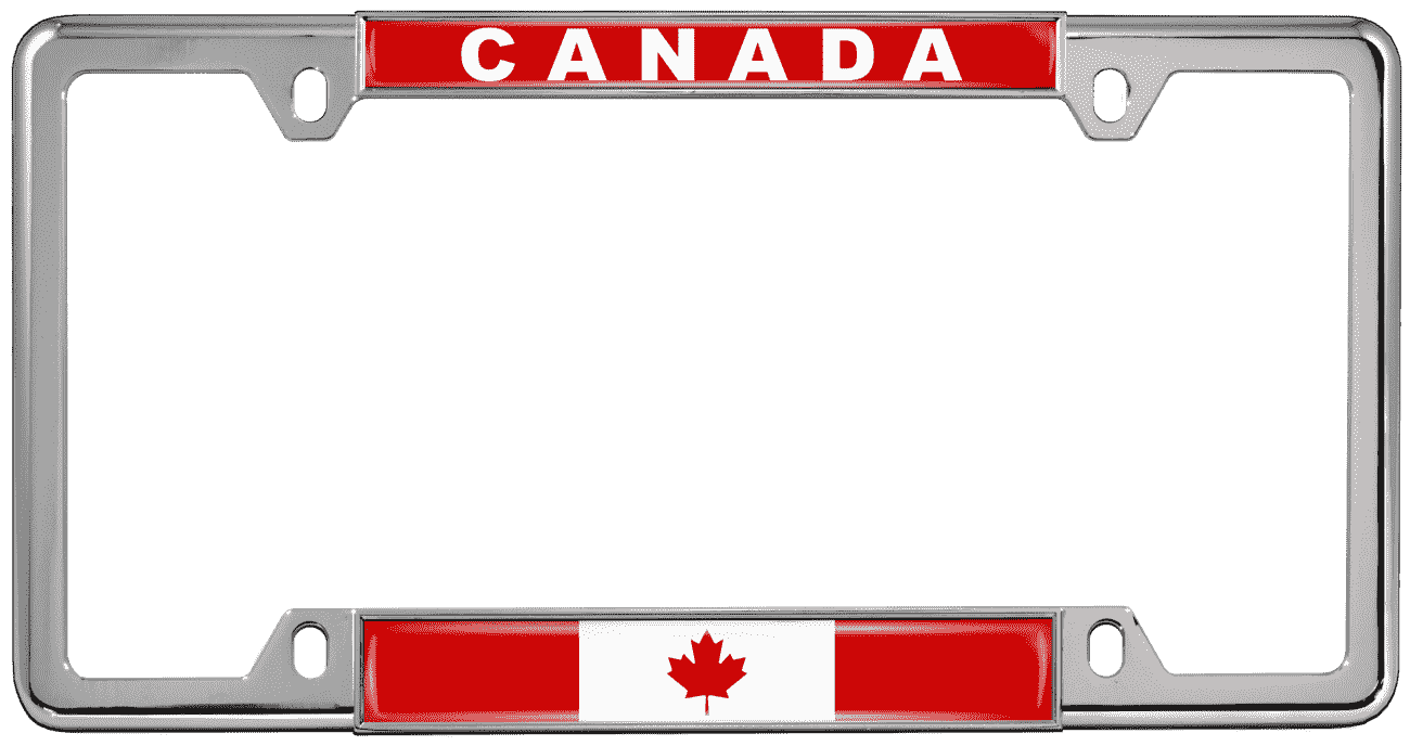 Canadian Flag - Car Metal License Plate Frame